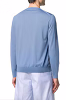 Shop PRADA FW21 男士純藍羊毛長袖圓領毛衣. UMM984C5W-F0154