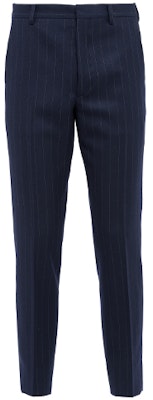 PRADA FW21 Striped Wool Relaxed Fit Trousers in Navy. UP0147-1ZCX-F0008-S-212 Order PRADA FW21 Striped Wool Relaxed Fit Trousers in Navy. UP0147-1ZCX-F0008-S-212