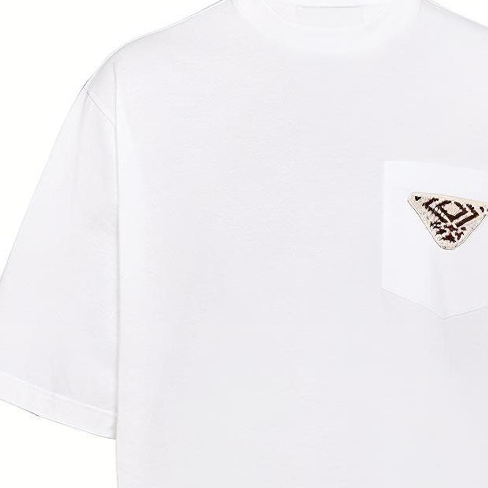 PRADA FW21 Triangle Logo Cotton Crewneck T-Shirt White UJN761-1ZLB-F0009-S-212 圖 6