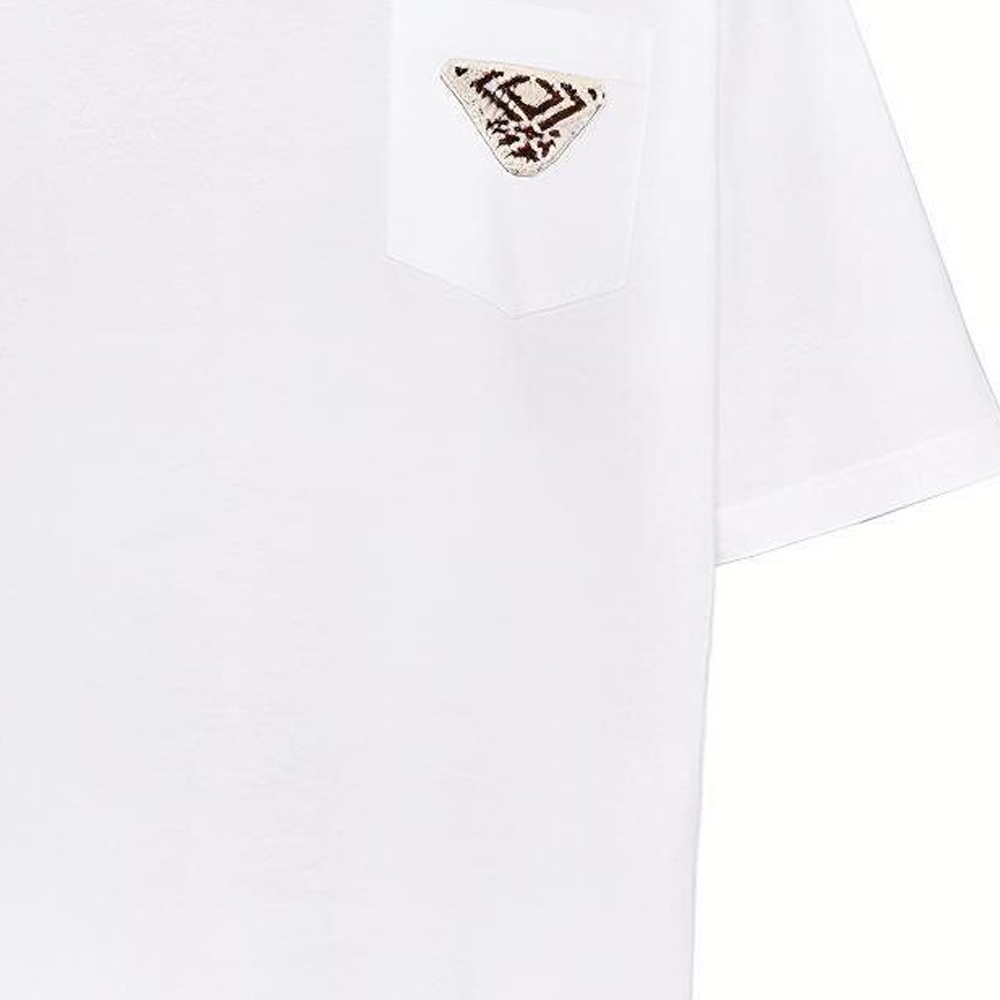 PRADA FW21 Triangle Logo Cotton Crewneck T-Shirt White UJN761-1ZLB-F0009-S-212 圖 7