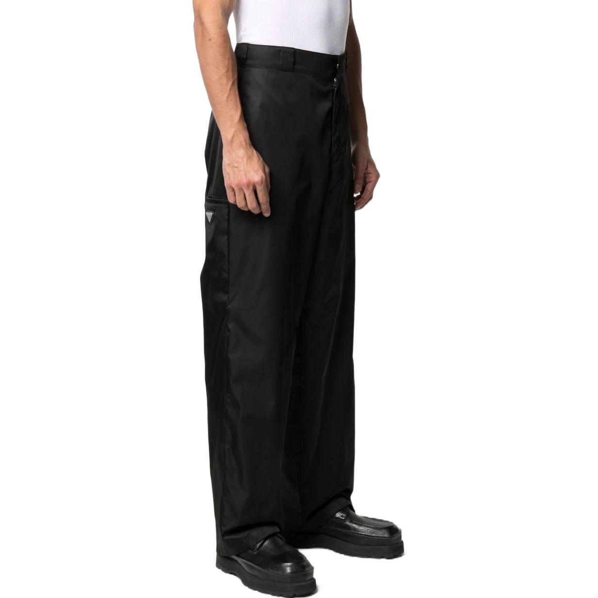 PRADA FW22  Black Casual Pants with Logo Plaque. SPG30-1WQ8-F0002-S-182 圖 4