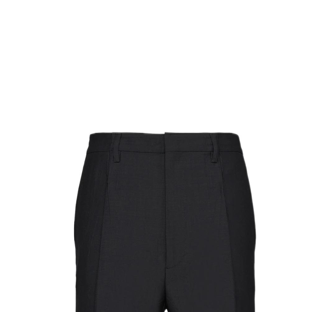 Purchase PRADA FW22 Seluar Hitam Kasual Potongan Lurus dengan Butang Tersembunyi. SPH261-G54-F0002-S-231