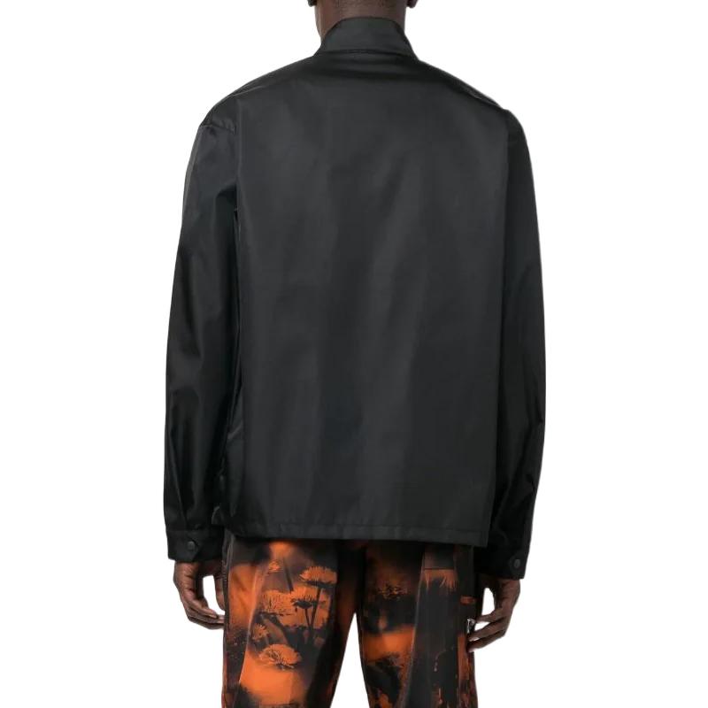 Shop PRADA FW22 黑色高領長袖防曬標誌衫 SC633-1WQ8-F0002-S-222