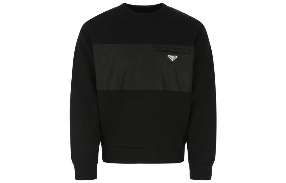 Order 普拉达 FW22 黑色标志长袖圆领卫衣. UJL096-11JE-F0806-S-222