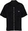 Buy 프라다 FW22 블랙 반팔 지퍼 셔츠 칼라 디자인 SC620S22211FCF0002