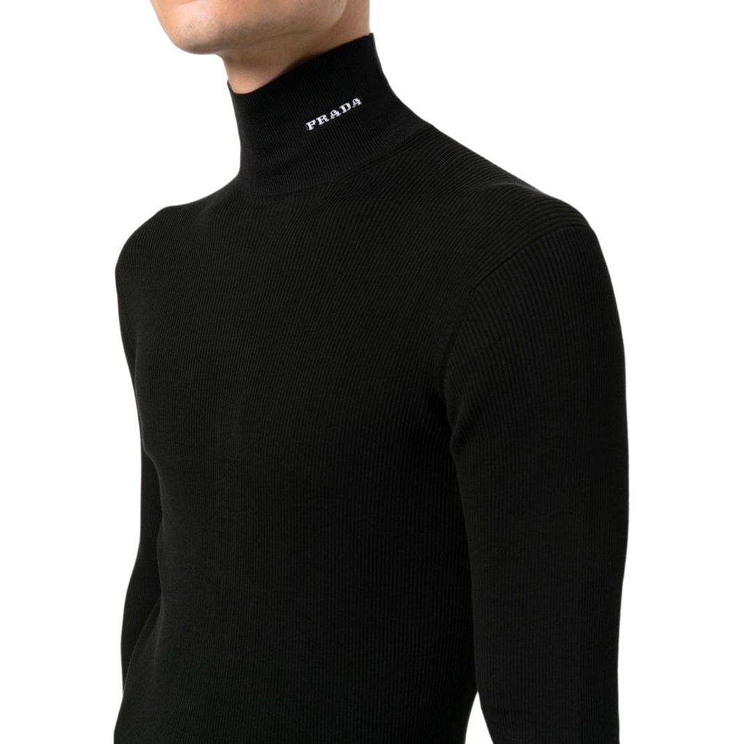 Details for 普拉达 FW22 黑色高领长袖套头毛衣. UMR524-S222-11I0F-0-002