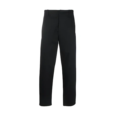 PRADA FW22 High-Waist Tapered Casual Pants Black. SPH217-108I-F0002-S-222