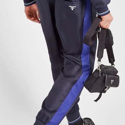 普拉达FW22海军蓝拼色运动裤 SPH185-1QWC-F0008-S-221 Details for 普拉达FW22海军蓝拼色运动裤 SPH185-1QWC-F0008-S-221