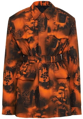 PRADA FW22 Orange Printed Belted Long Sleeve Coat SGC091-11PZ-F0049-S-222 Buy PRADA FW22 Orange Printed Belted Long Sleeve Coat SGC091-11PZ-F0049-S-222