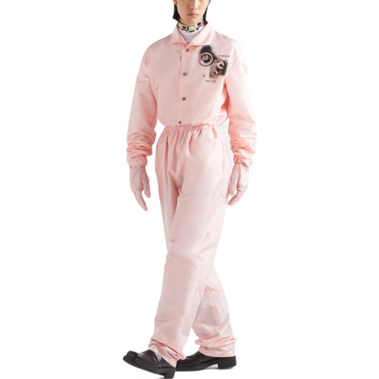 Lookbook PRADA FW22 粉色印花寬鬆長袖襯衫 SC627-11LV-F0V94-S-222