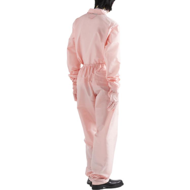 Shop PRADA FW22 粉色印花寬鬆長袖襯衫 SC627-11LV-F0V94-S-222