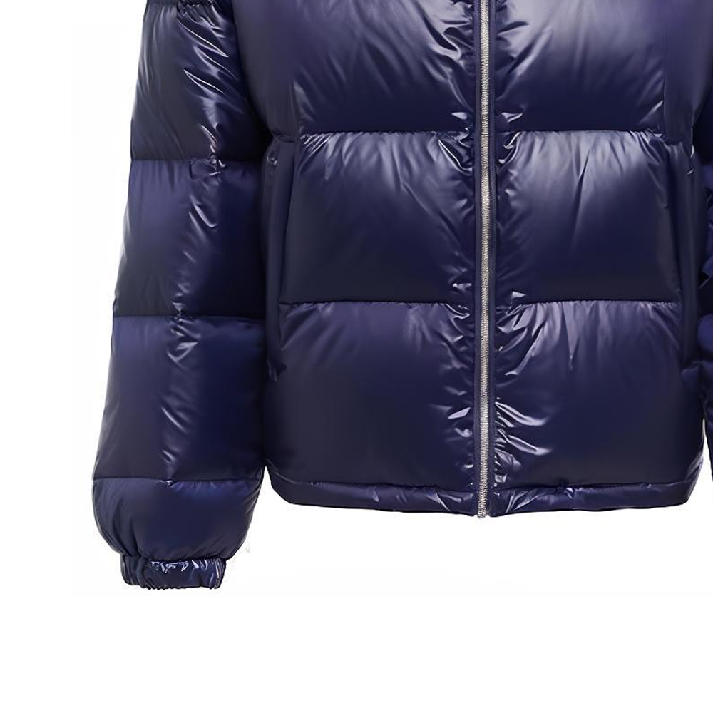 Sizing PRADA FW22 藍色徽標印花立領菱格外套。 SGC089-11A9-F0SVF-S-222