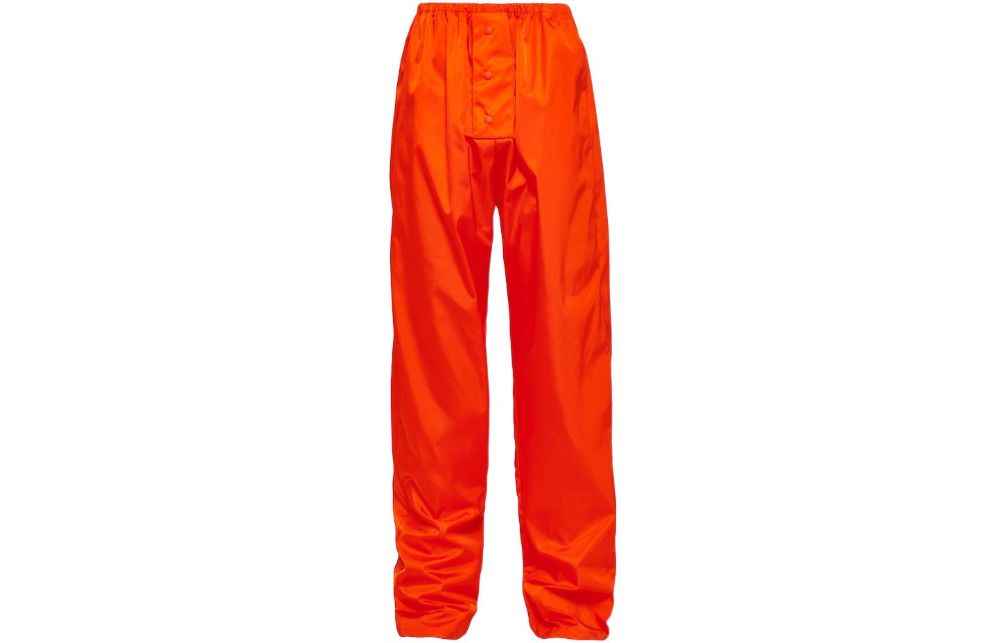 Order 普拉达 FW22 橙色宽松弹性腰休闲裤 SPH231-1WQ8-F0049-S-222