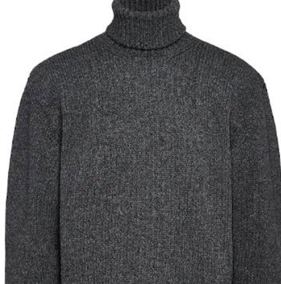 PRADA FW22 Suéter de Lana Acanalado Cuello Alto Gris Pizarra. UMR526-11IO-F0480-S-222 Purchase PRADA FW22 Suéter de Lana Acanalado Cuello Alto Gris Pizarra. UMR526-11IO-F0480-S-222