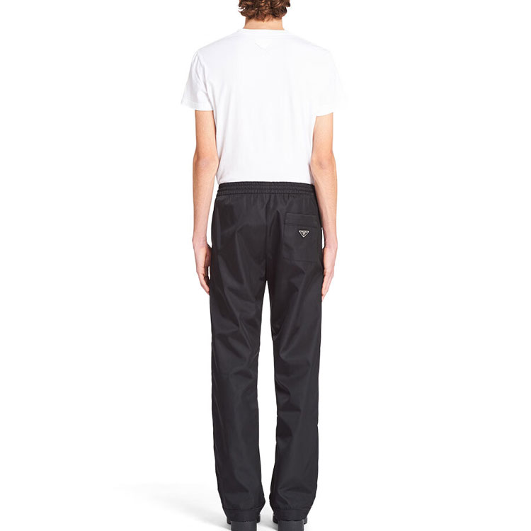Purchase PRADA FW22 純黑直筒休閒長褲 SPH206-1WQ8-F0002-S-221