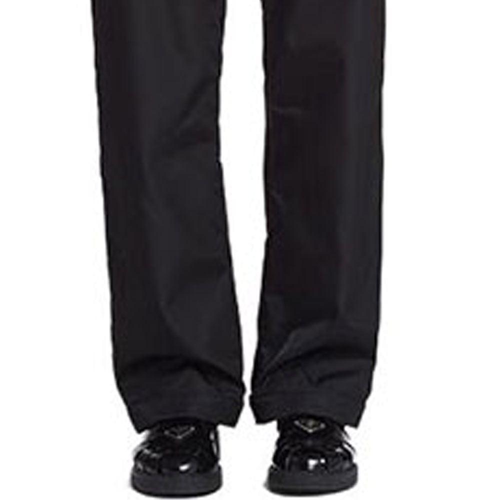 Details for PRADA FW22 純黑直筒休閒長褲 SPH206-1WQ8-F0002-S-221