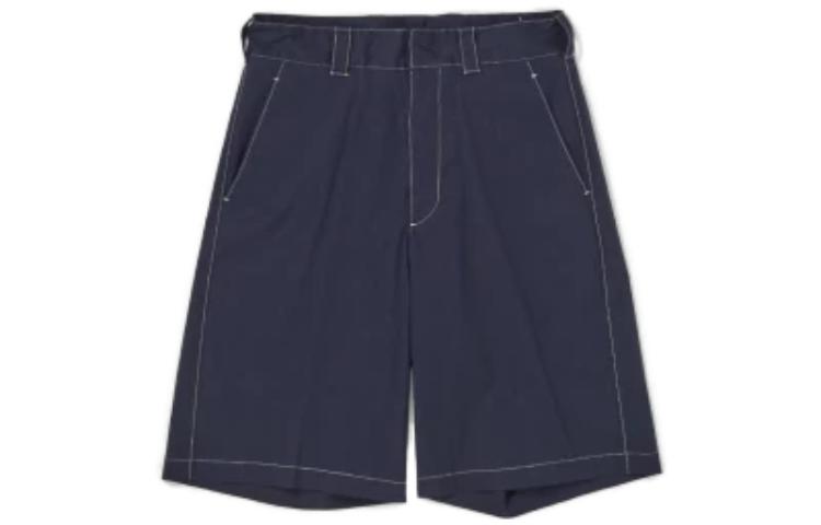 PRADA FW22  Solid Button Straight-Cut Shorts Dark Blue Casual Style SPH280-12VC-F022E-S-231 圖 2