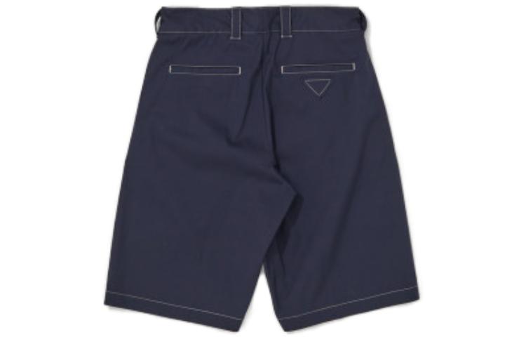 PRADA FW22  Solid Button Straight-Cut Shorts Dark Blue Casual Style SPH280-12VC-F022E-S-231 圖 3