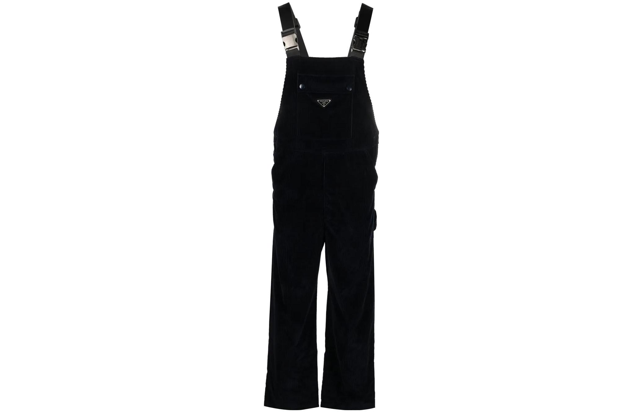 PRADA FW22  Solid Logo Strap Jumpsuit Navy Blue. SPH224-1RL7-F0SVF-S-221