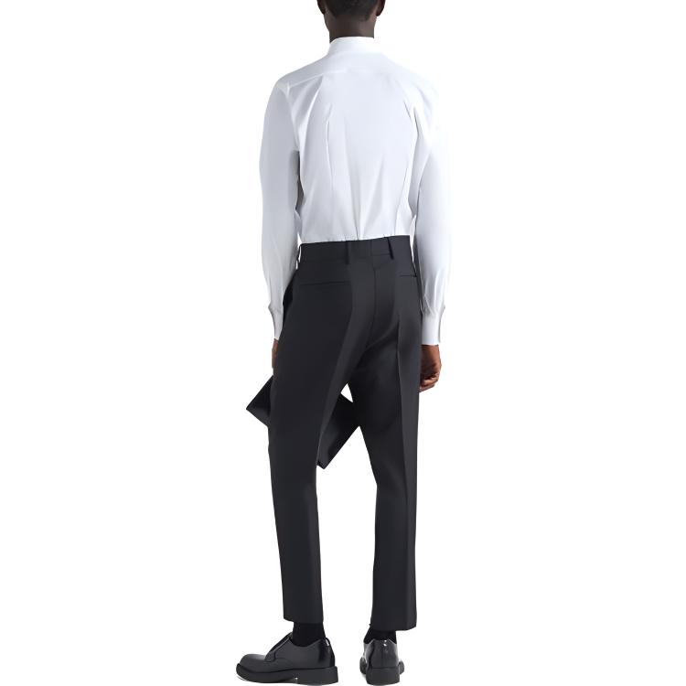 Shop PRADA FW22  White Long-Sleeve Sun Protection Shirt UCM608-10HT-F0009