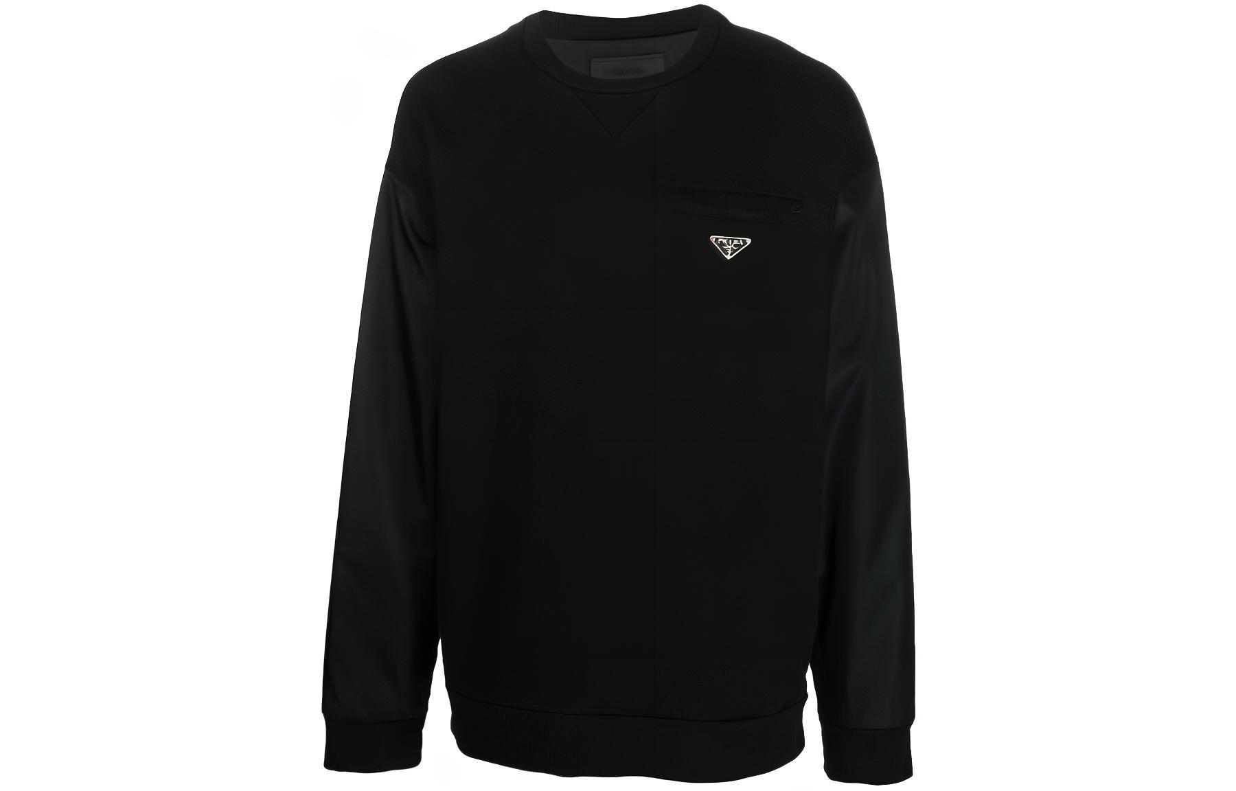 Prada FW22 Black Crewneck Pullover Sweatshirt UJL36A-11CC-F0806-S-222