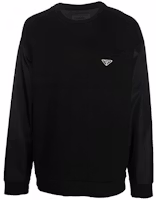 Prada FW22 Black Crewneck Pullover Sweatshirt UJL36A-11CC-F0806-S-222 Prada FW22 Black Crewneck Pullover Sweatshirt UJL36A-11CC-F0806-S-222