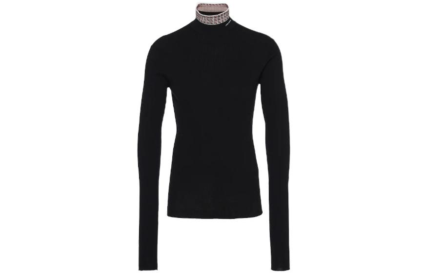 Order PRADA FW22 黑色提花高领棉质毛衣. UMR527-11IS-F0BN9-S-222