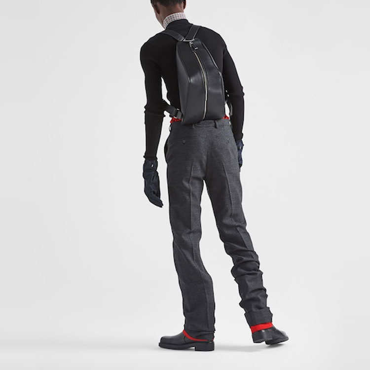 Purchase PRADA FW22 黑色提花高领棉质毛衣. UMR527-11IS-F0BN9-S-222