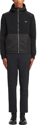 PRADA FW22 Colorblock Zip-Up Hooded Jacket Black Outerwear UMG060-1PT9-F0002-S-212 Shop PRADA FW22 Colorblock Zip-Up Hooded Jacket Black Outerwear UMG060-1PT9-F0002-S-212