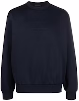Prada FW22 Embossed Logo Crewneck Sweatshirt Navy Blue - UJL27A-11OQ-F0008-S-221 Prada FW22 Embossed Logo Crewneck Sweatshirt Navy Blue - UJL27A-11OQ-F0008-S-221
