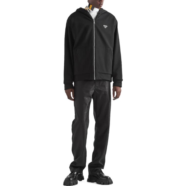 PRADA FW22 Reversible Solid Striped Logo Hooded Jacket Men’s Black. UJL28A-11B9-F0806-S-222 圖 3