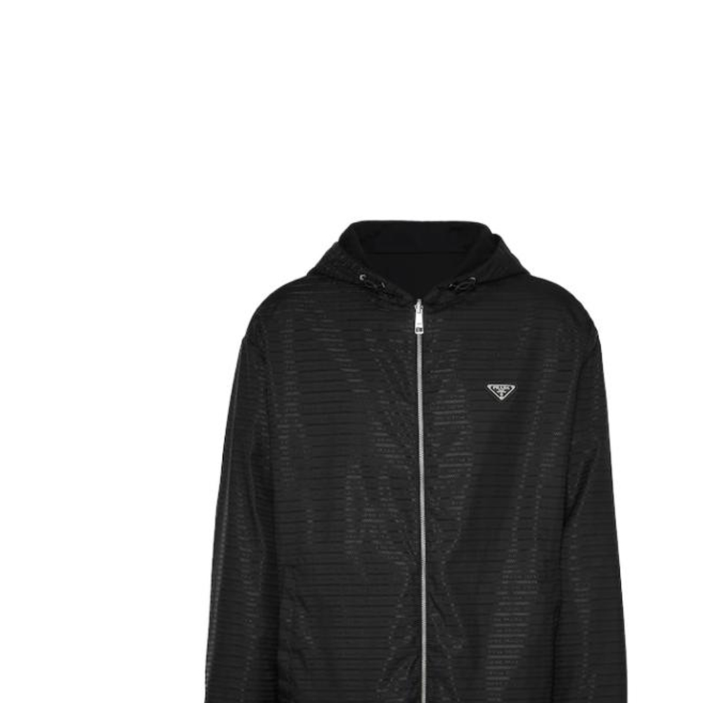 PRADA FW22 Reversible Solid Striped Logo Hooded Jacket Men’s Black. UJL28A-11B9-F0806-S-222 圖 5