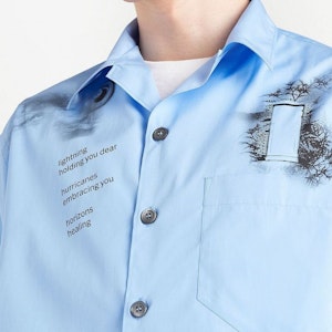 PRADA FW22 天空藍印花短袖休閒襯衫 男款 UCS414-11SR-F0YRX-S-221 Purchase PRADA FW22 天空藍印花短袖休閒襯衫 男款 UCS414-11SR-F0YRX-S-221