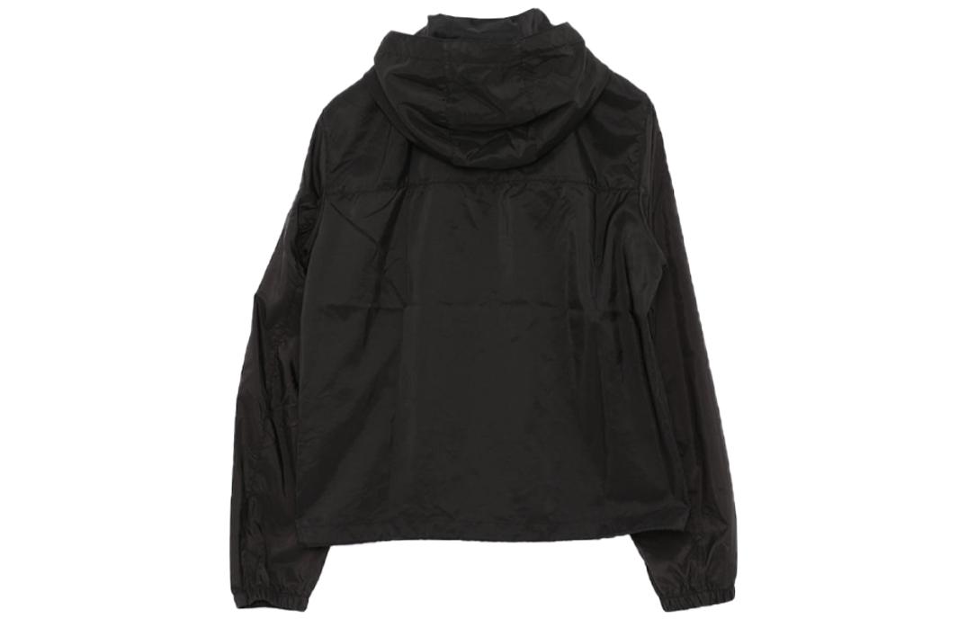 Lookbook PRADA FW23  Black Color-Block Logo Zip Hoodie Jacket Coat. SGA466-106O-F0002