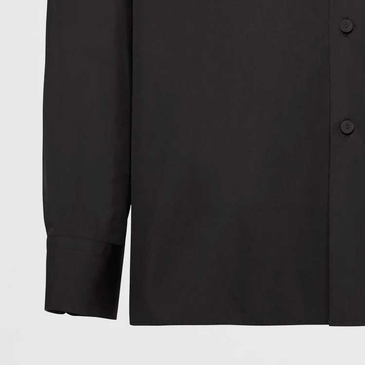 PRADA FW23  Black Long Sleeve Shirt with Detachable Embroidered Collar UCN537-10IV-F0806-S-OOO 圖 5