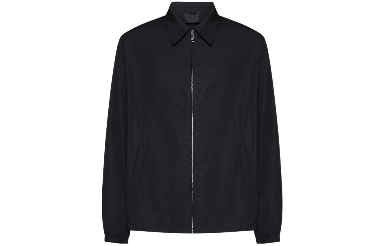 PRADA FW23  Black Solid Zip-Up Long Sleeve Casual Jacket SGC5310001XV2-F0002