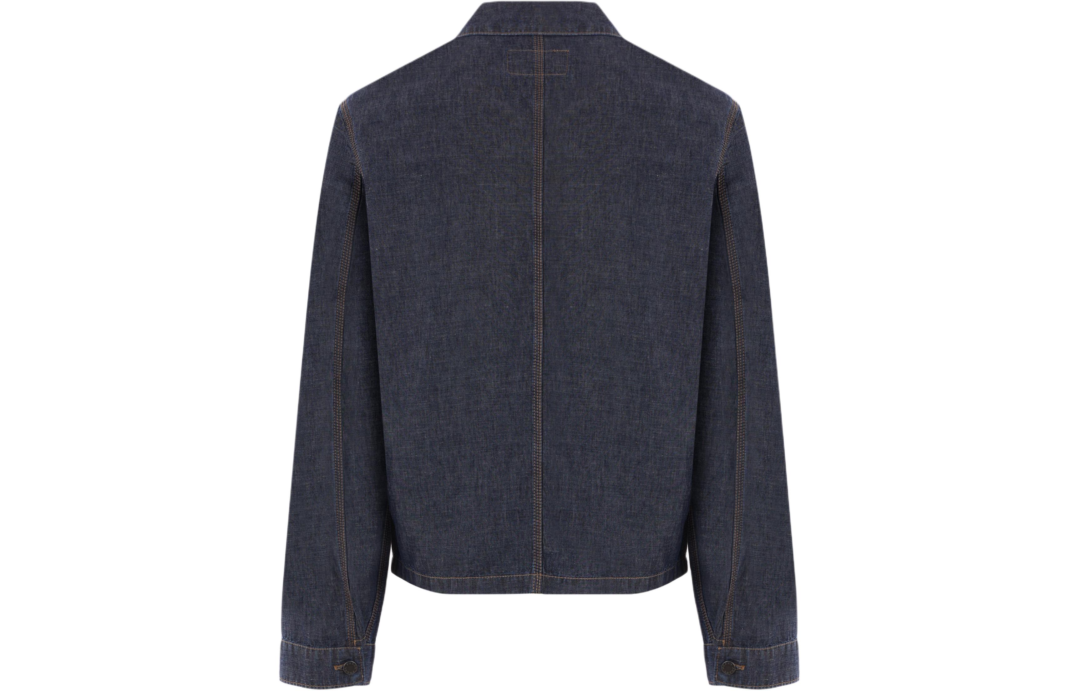 Lookbook 프라다 FW23 블루 데님 로고 패치 재킷. GEB254-14J2-F0008-S-OOO