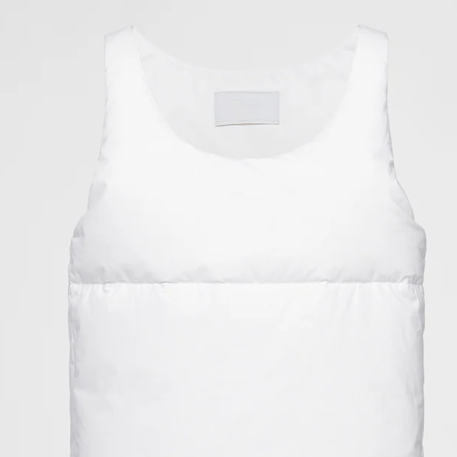 Details for PRADA FW23 Tank Top Logo Warna Blok Putih Casual. SGC352-1U71-F0009-S-232