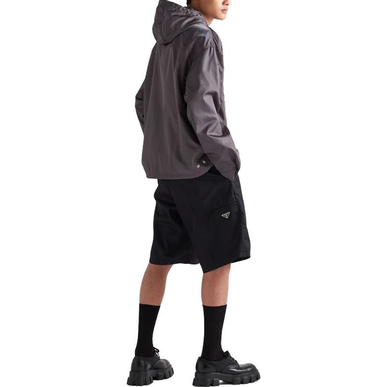 Shop 普拉达 FW23 灰色标志连帽夹克 SGC301-1WQ8-F0D65-S-232