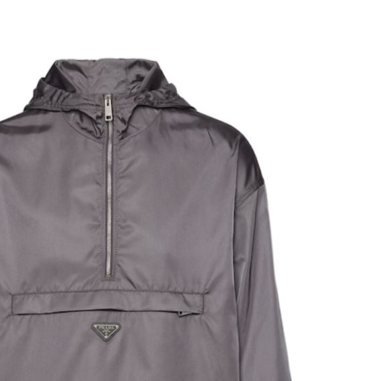 Sizing 普拉达 FW23 灰色标志连帽夹克 SGC301-1WQ8-F0D65-S-232