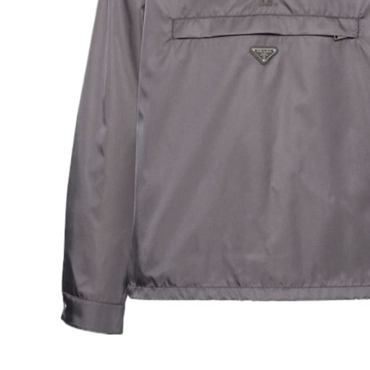 Cheap 普拉达 FW23 灰色标志连帽夹克 SGC301-1WQ8-F0D65-S-232
