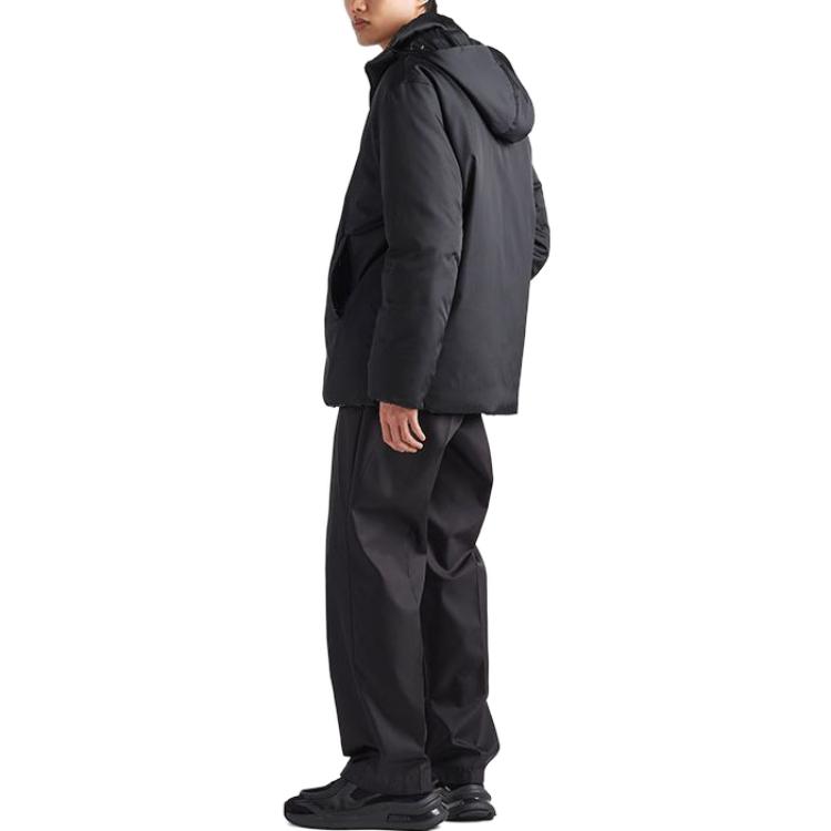 Shop PRADA 秋冬23 双面连帽宽松夹克 黑色 SGC398-1WQ8-F0002-S-232