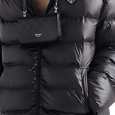 PRADA 秋冬23 双面连帽宽松夹克 黑色 SGC398-1WQ8-F0002-S-232 Details for PRADA 秋冬23 双面连帽宽松夹克 黑色 SGC398-1WQ8-F0002-S-232