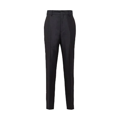 PRADA FW23 Slim-Fit Wool Trousers Blue UP0234-1WC1-F0008-S-232