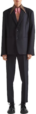 PRADA FW23 Slim-Fit Wool Trousers Blue UP0234-1WC1-F0008-S-232 Lookbook PRADA FW23 Slim-Fit Wool Trousers Blue UP0234-1WC1-F0008-S-232