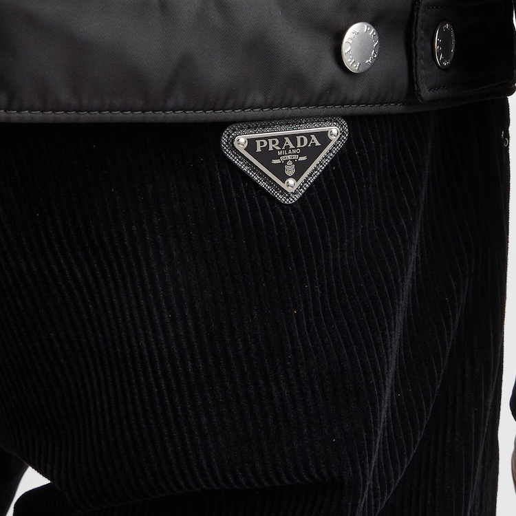 Purchase PRADA FW23  Solid Logo Straight-Leg Casual Pants - Black SPH313-13YO-F0002-S-232