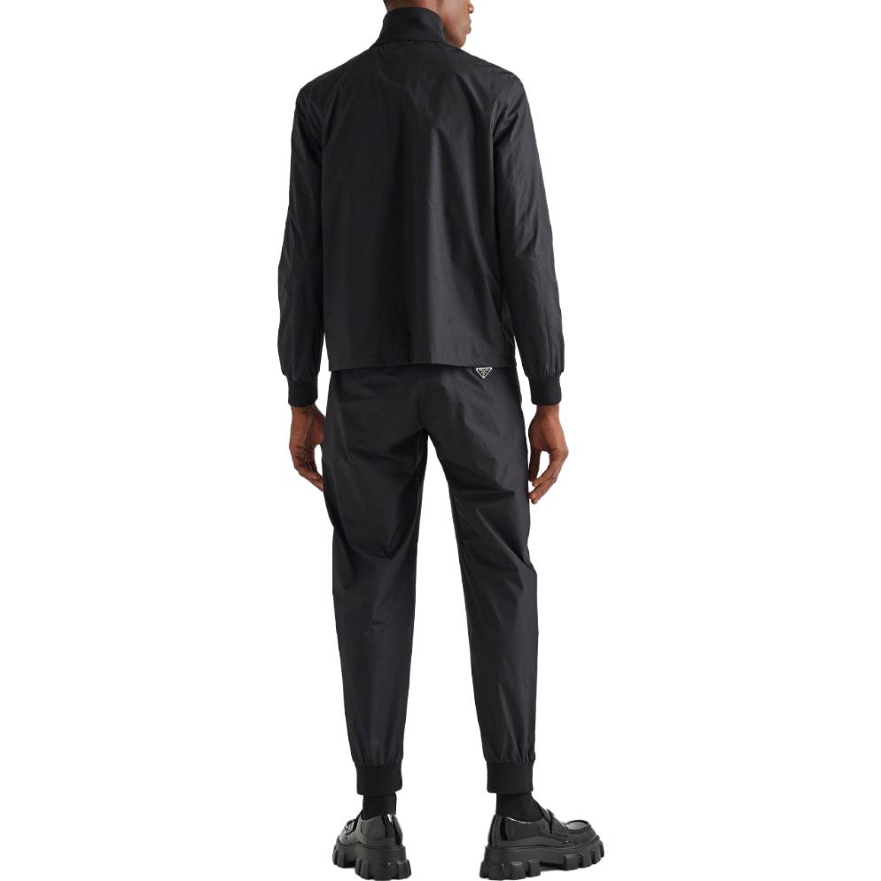 Shop Prada FW23 黑色標誌長袖外套 SGC469-133V-F0002-S-WMO