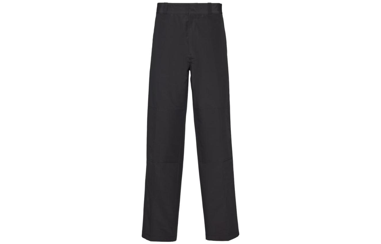 PRADA FW23 High-Waist Wide-Leg Casual Pants Black SPH25-4U43-F0002-S-231