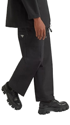 PRADA FW23 High-Waist Wide-Leg Casual Pants Black SPH25-4U43-F0002-S-231 Details for PRADA FW23 High-Waist Wide-Leg Casual Pants Black SPH25-4U43-F0002-S-231