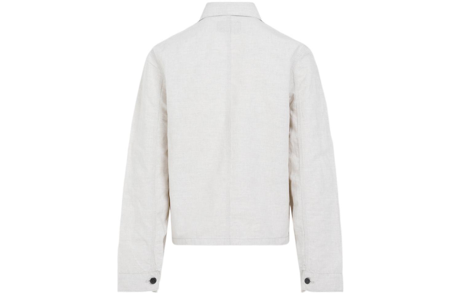 Lookbook 普拉达FW23 logo浅色牛仔腰带单排扣夹克男士白色款. GEB254-14J2-F0ABR-S-OOO